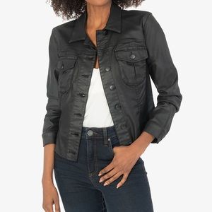 BRAND NEW KUT From The Kloth Kara Coated Leather Jacket